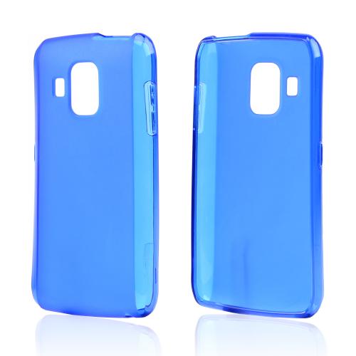 Blue Crystal Silicone Case w/ Frosted Back for Pantech Perception