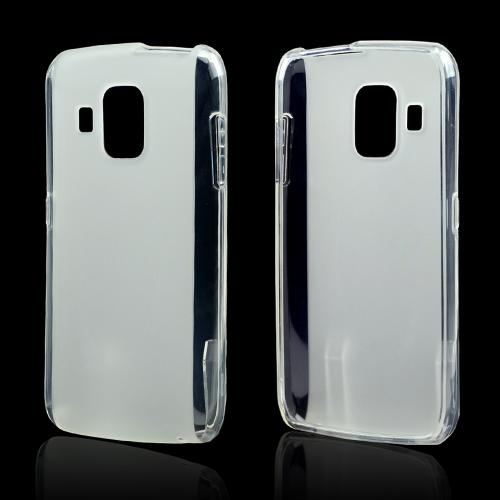 Clear Crystal Silicone Case w/ Frosted Back for Pantech Perception