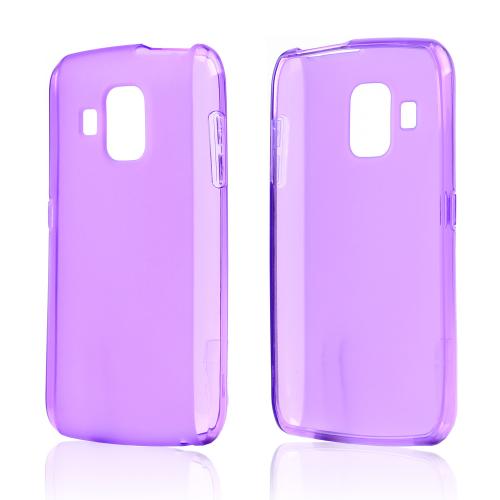 Purple Crystal Silicone Case w/ Frosted Back for Pantech Perception