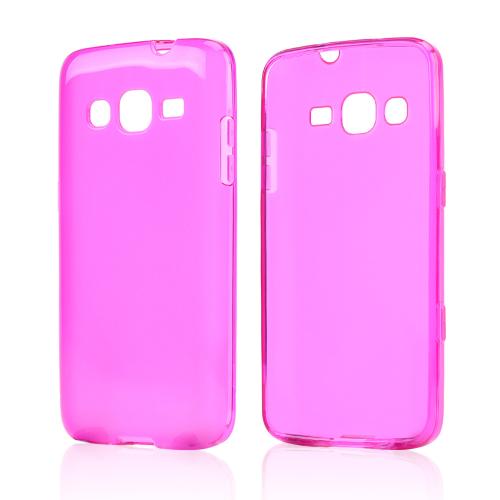 Hot Pink/ Frost Crystal Silicone Skin case for Samsung ATIV S Neo