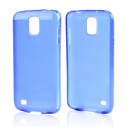 Blue /Frosted Crystal Silicone Skin Case for Samsung Galaxy S4 Active