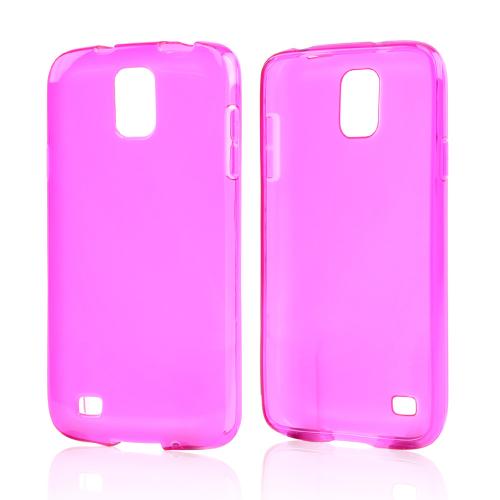 Hot Pink Crystal Silicone Skin Case for Samsung Galaxy S4 Active