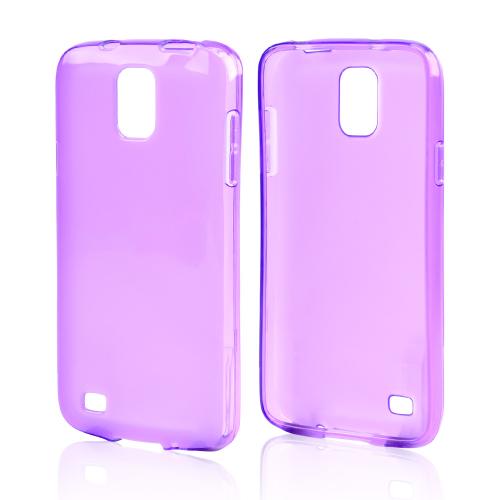 Purple /Frosted Crystal Silicone Skin Case for Samsung Galaxy S4 Active