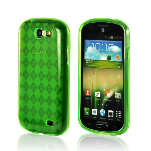 Green Argyle Crystal Silicone Case for Samsung Galaxy Express