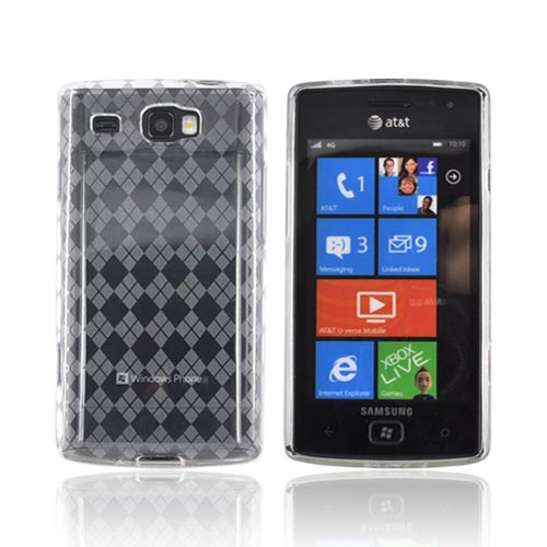 Samsung Focus Flash i677 Crystal Silicone Case - Argyle Clear