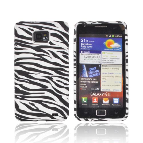 AT&T Samsung Galaxy S2 Crystal Silicone Case - Black/ White Zebra (Argyle Interior) AT&T Samsung Galaxy S2 Crystal Silicone Case - Black/ White Zebra (Argyle Interior)