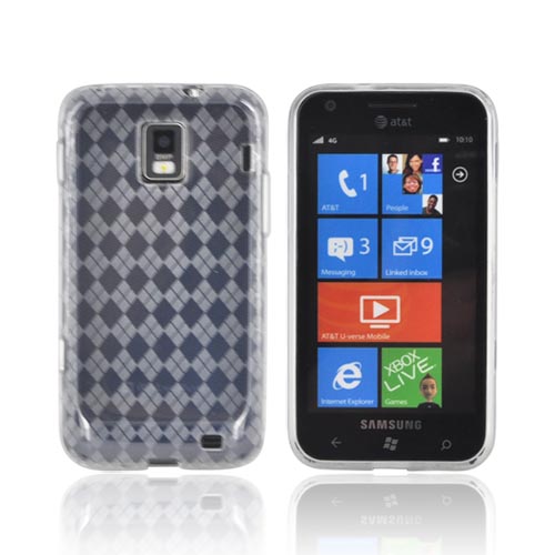 Samsung Focus S i937 Crystal Silicone Case - Argyle Clear