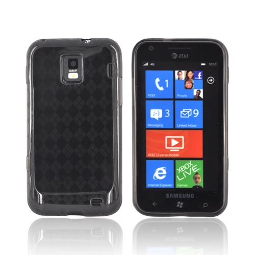 Samsung Focus S i937 Crystal Silicone Case - Argyle Smoke