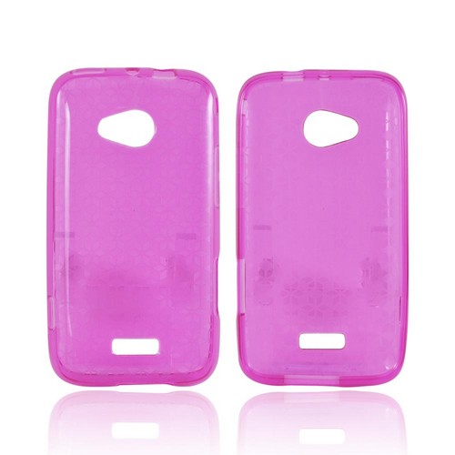 Samsung Galaxy Victory 4G LTE Crystal Silicone Case - Hot Pink Hex Star