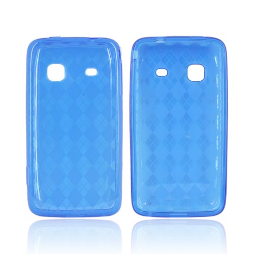Samsung Prevail M820 Crystal Silicone Case - Blue Argyle