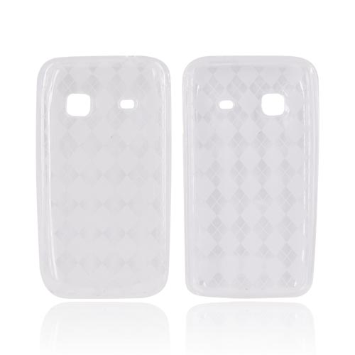 Samsung Prevail M820 Crystal Silicone Case - Clear Argyle