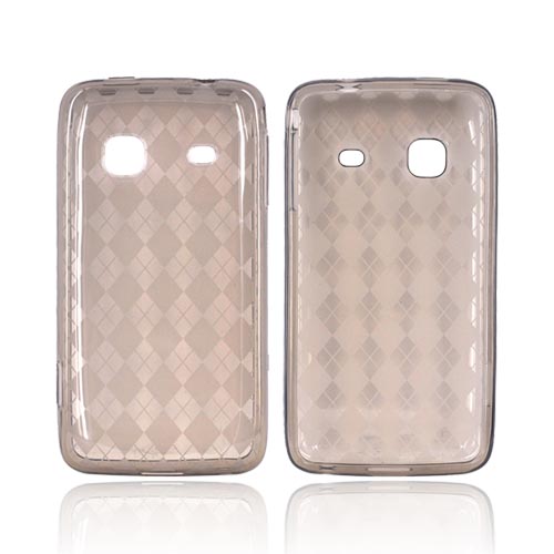 Samsung Galaxy Prevail M820 Crystal Silicone Case - Smoke Argyle