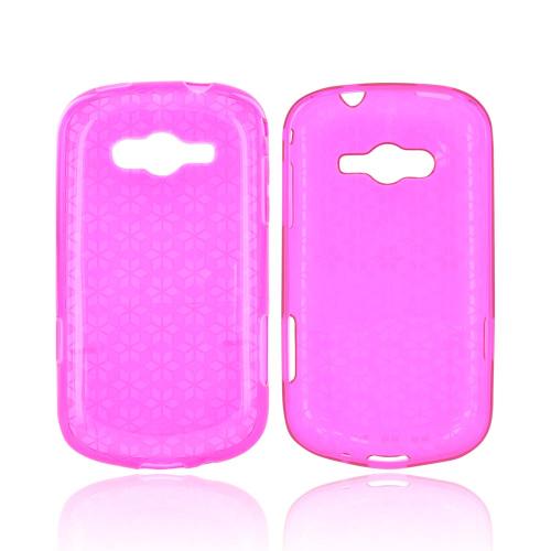 Samsung Galaxy Reverb Crystal Silicone Case - Hot Pink Hex Star