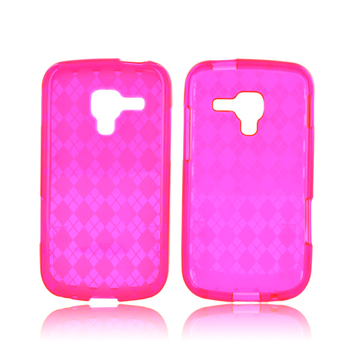 Samsung Exhilarate i577 Crystal Silicone Case - Argyle Pink