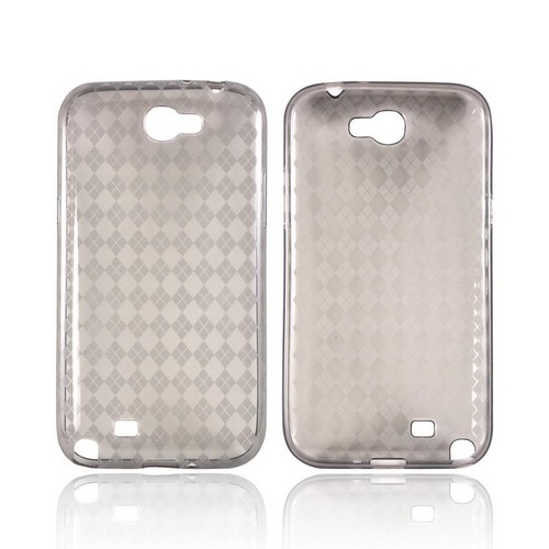 Samsung Galaxy Note 2 Crystal Silicone Case - Argyle Smoke
