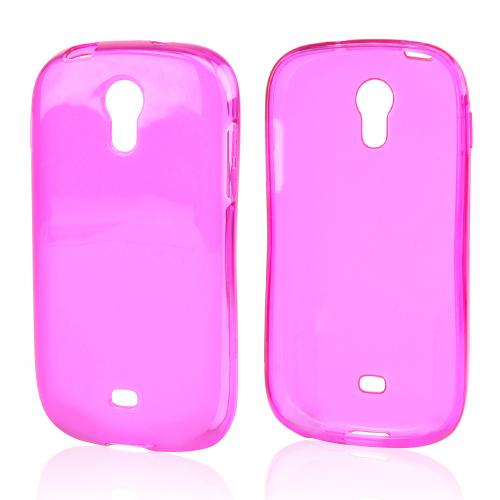 Hot Pink Crystal Silicone Skin Case for Samsung Galaxy Light