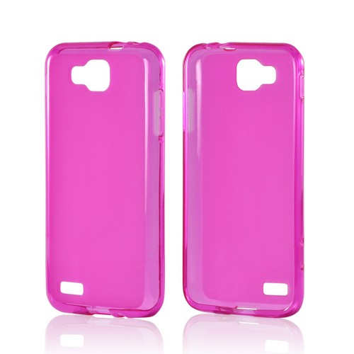 Hot Pink Matte Crystal Silicone Case w/ Polished Border for Samsung T899