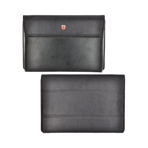 Original Swiss Leatherware Motorola Xoom Leather Stand Case w/ Magnetic Closure - Black