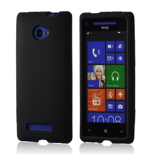 Black Silicone Case for HTC 8X