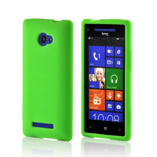 Neon Green Silicone Case for HTC 8X