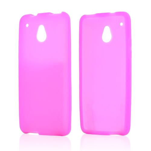 Hot Pink Silicone Skin Case for HTC One Mini