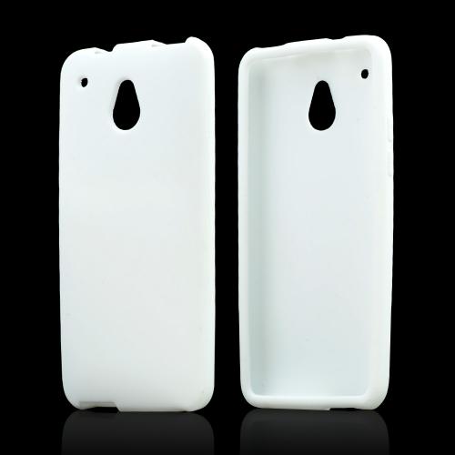 White Silicone Skin Case for HTC One Mini