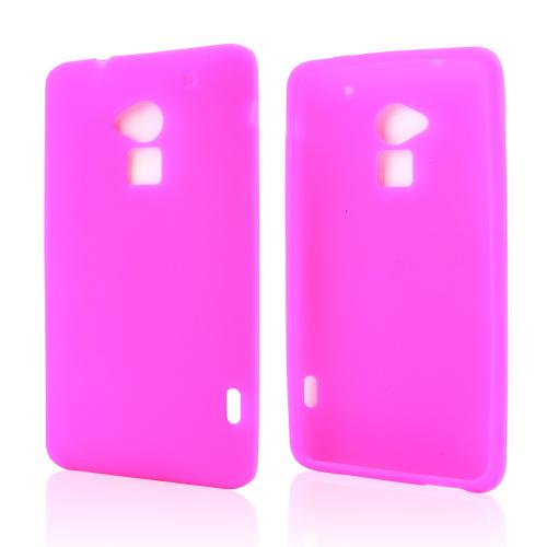 Hot Pink Silicone Skin Case for HTC One Max