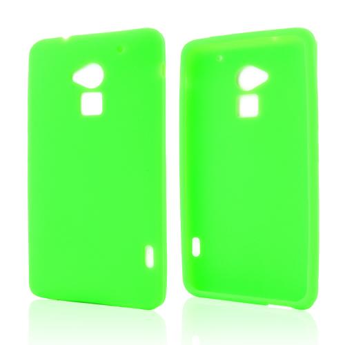 Neon Green Silicone Skin Case for HTC One Max
