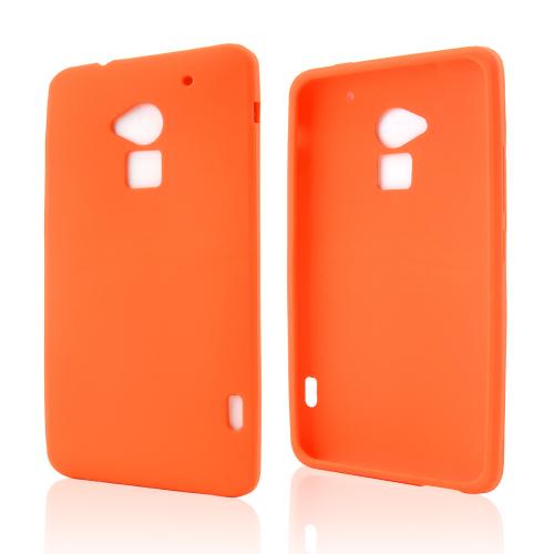 Orange Silicone Skin Case for HTC One Max