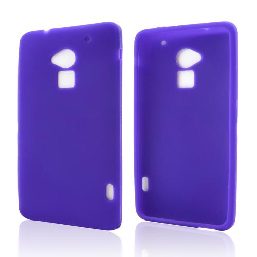 Purple Silicone Skin Case for HTC One Max