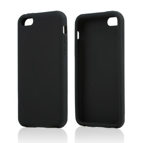 Manufacturers Black Silicone Skin Case for Apple iPhone 5C Skins