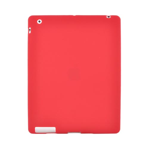Apple iPad 2, New iPad Silicone Case - Red