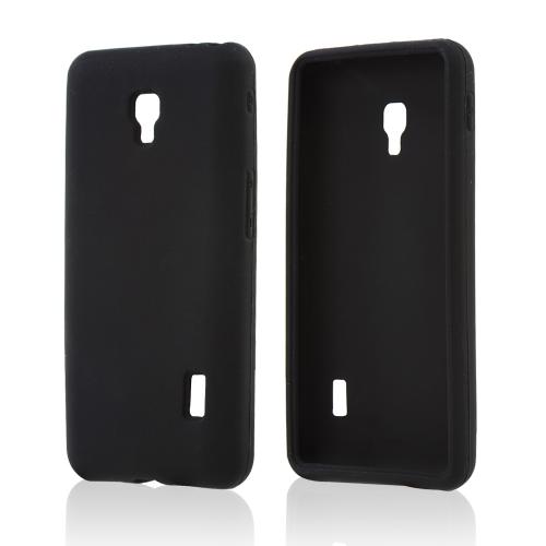 Black Silicone Skin Case for LG Optimus F6