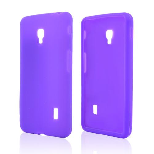 Purple Silicone Skin Case for LG Optimus F6