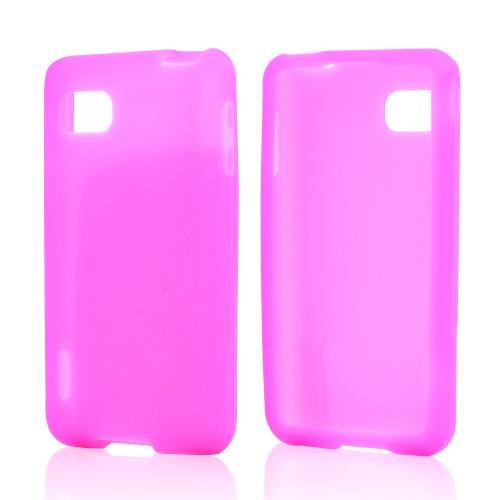 Hot Pink Silicone Case for LG Optimus F3
