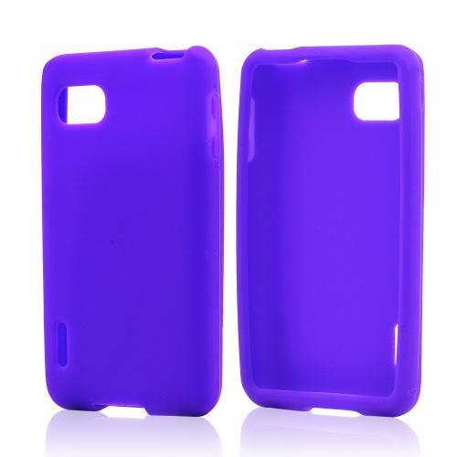 Purple Silicone Case for LG Optimus F3