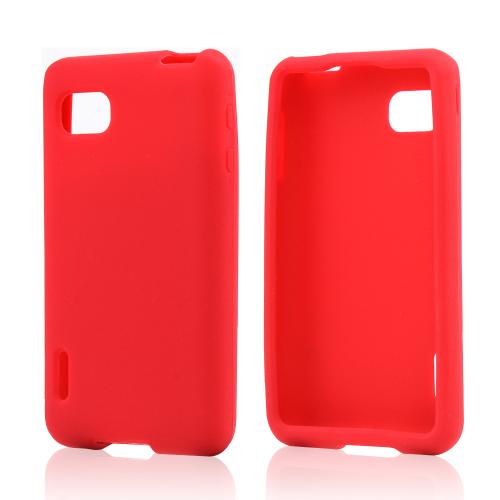 Red Silicone Case for LG Optimus F3