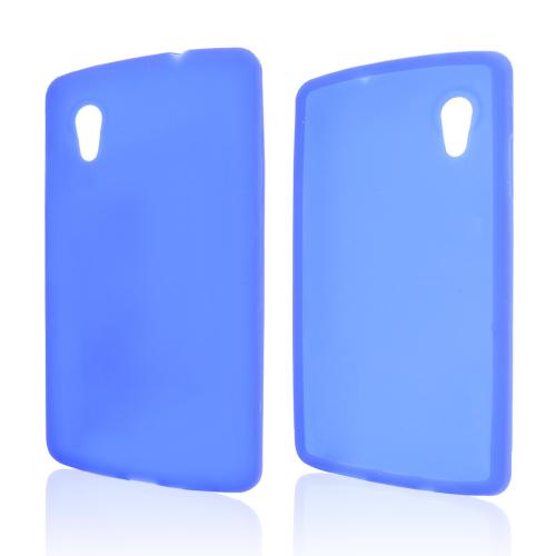 Blue Silicone Skin Case for LG Google Nexus 5