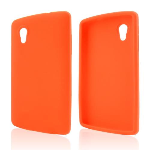 Orange Silicone Skin Case for LG Google Nexus 5