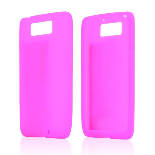 Hot Pink Silicone Skin Case for Motorola Droid Ultra/ Droid MAXX