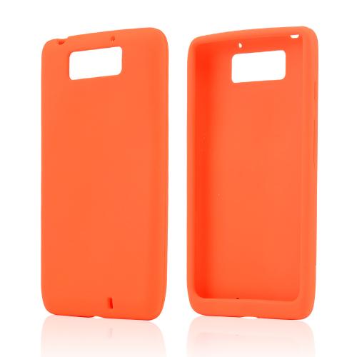 Orange Silicone Skin Case for Motorola Droid Ultra/ Droid MAXX