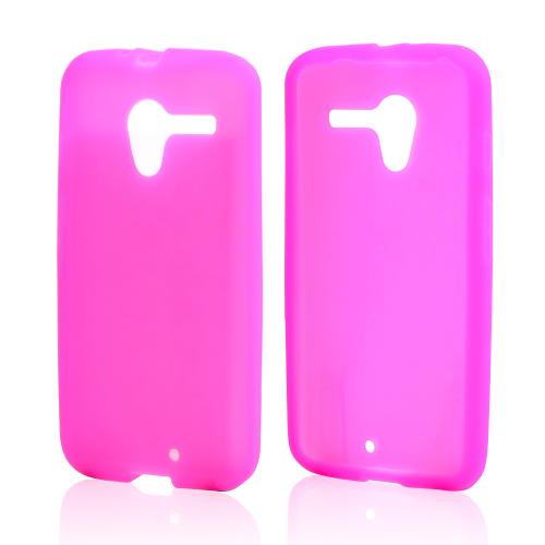 Hot Pink Silicone Skin Case for Motorola Moto X(2013 1st Gen)