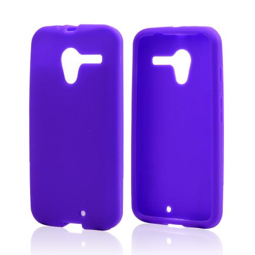 Purple Silicone Skin Case for Motorola Moto X(2013 1st Gen)