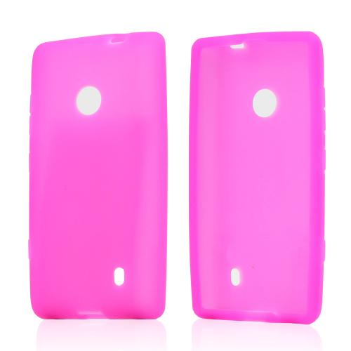 Hot Pink Silicone Case for Nokia Lumia 521