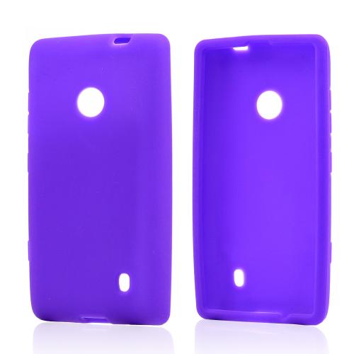 Purple Silicone Case for Nokia Lumia 521