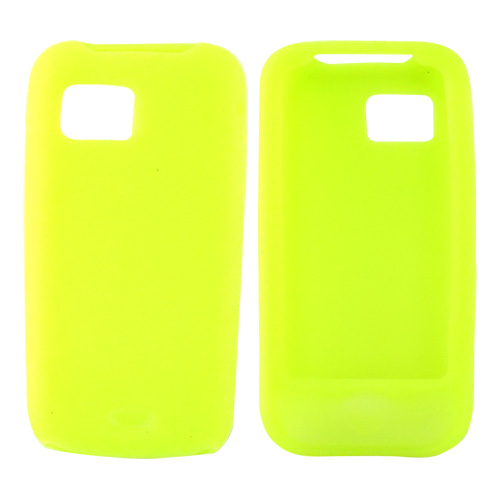 Samsung Mythic A897 Silicone Case, Rubber Skin - Neon Green