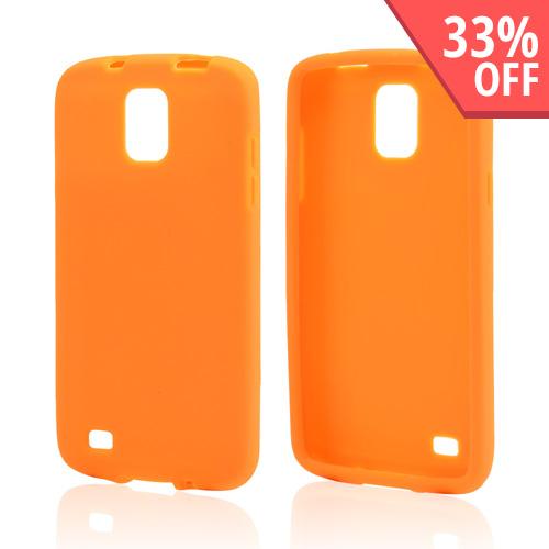 Orange Silicone Skin Case for Samsung Galaxy S4 Active