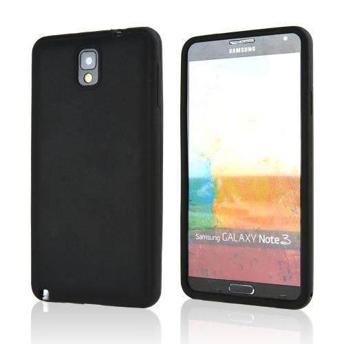 Black Silicone Skin Case for Samsung Galaxy Note 3