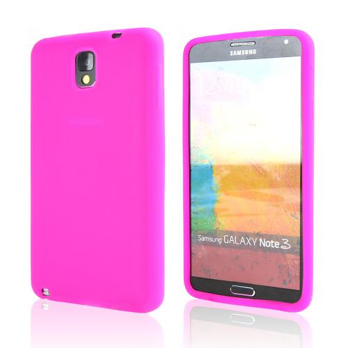 Hot Pink Silicone Skin Case for Samsung Galaxy Note 3