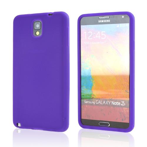 Purple Silicone Skin Case for Samsung Galaxy Note 3